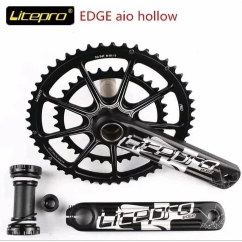 Crankset Litepro Edge Double Chainring 53 39 T Original