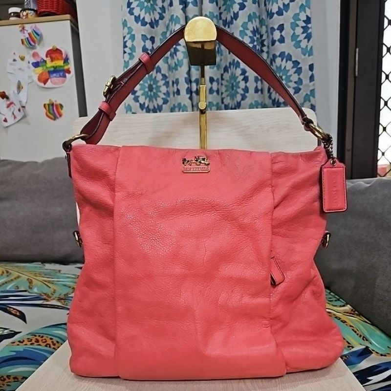 Preloved Tas Coach Madison Isabelle Leather Pink Boutique Collection