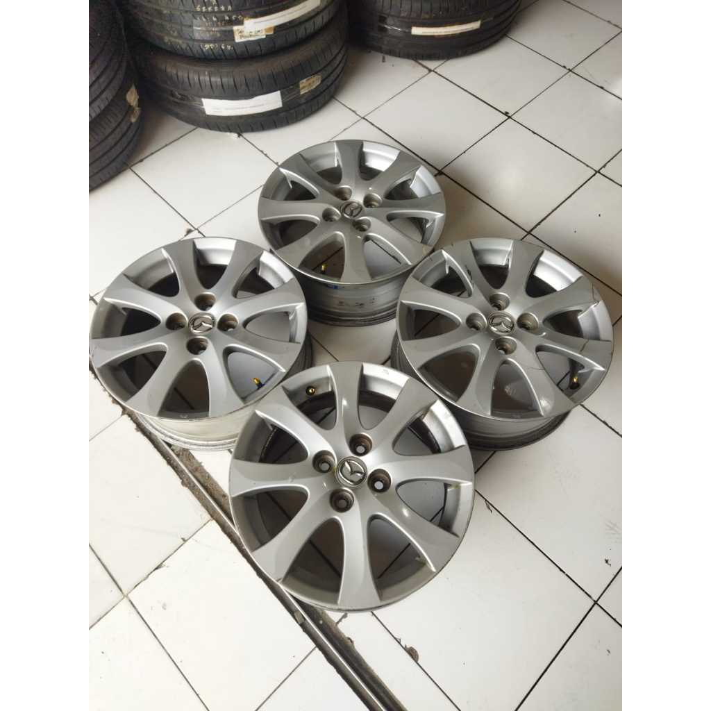 velg mobil bekas MAZDA ring 15 pcd 4x100 lebar 5,5 et 45
