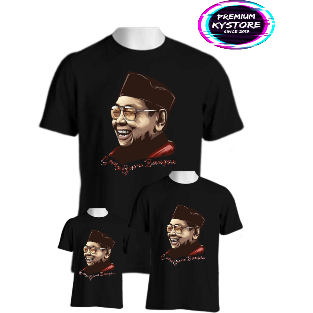 Kaos Family Motif kartun tokoh Nasional Couple