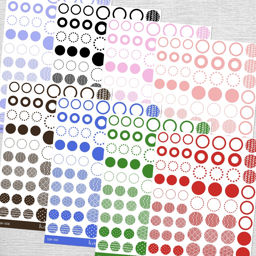 

Basic Shape Sticker Stiker Sheet: Round / Bulat Journal Jurnal Scrapbook DIY Bujo Perlengkapan Sekolah Kerajinan Alat Tulis Dekorasi Toploader