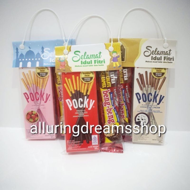 

Parcel / Snack Lebaran / Hamper Idul Fitri : Pocky & Bengbeng