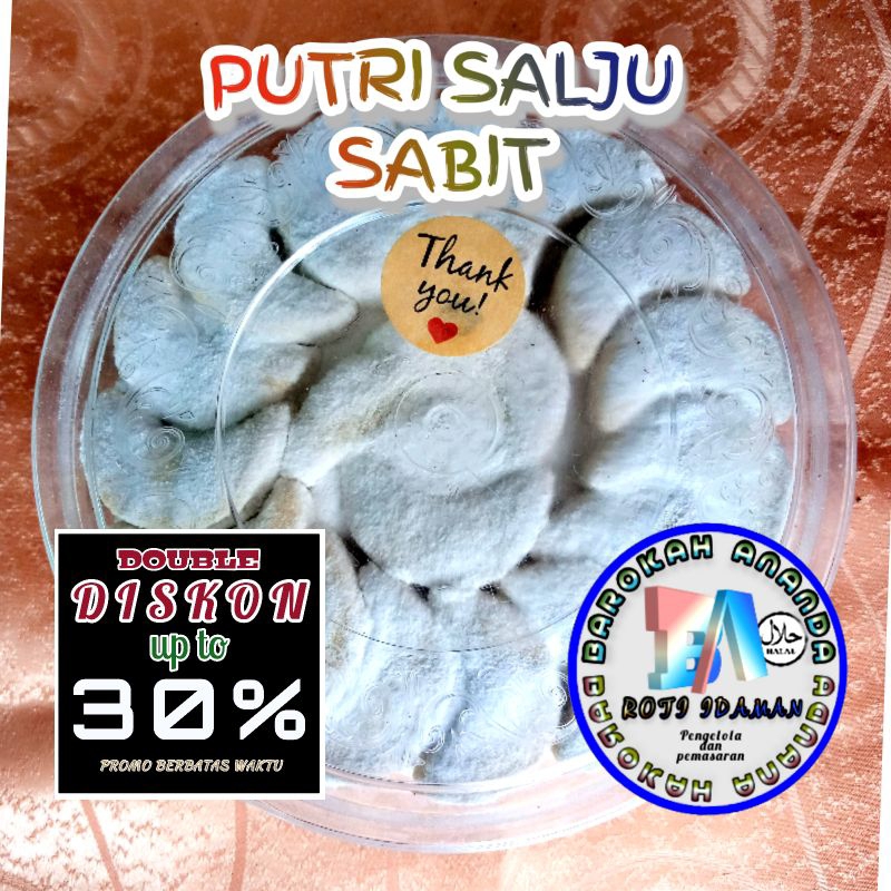 

Kue putri salju sabit T500gr kue lebaran AN1+