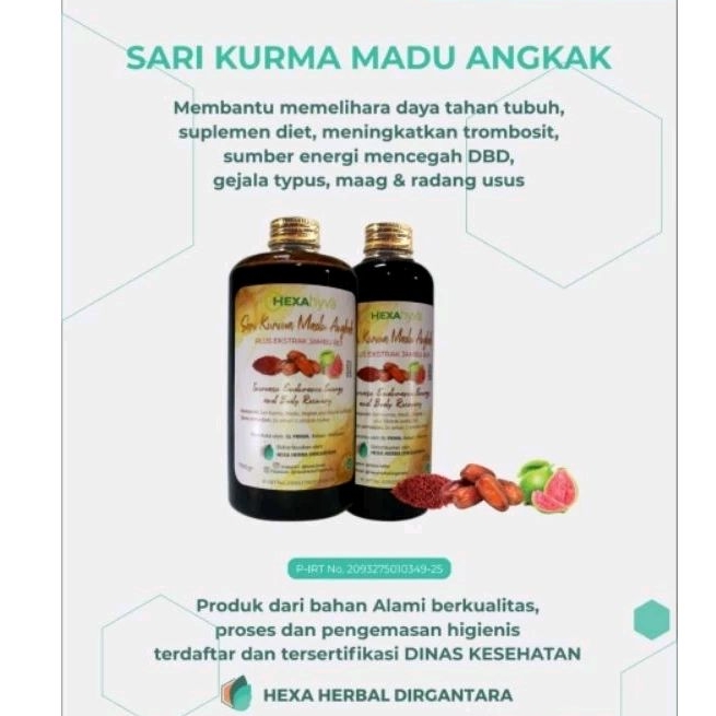 

Sari Kurma Madu Angkak 330-700gr Madu Alami Kualitas Premium HEXAHyva