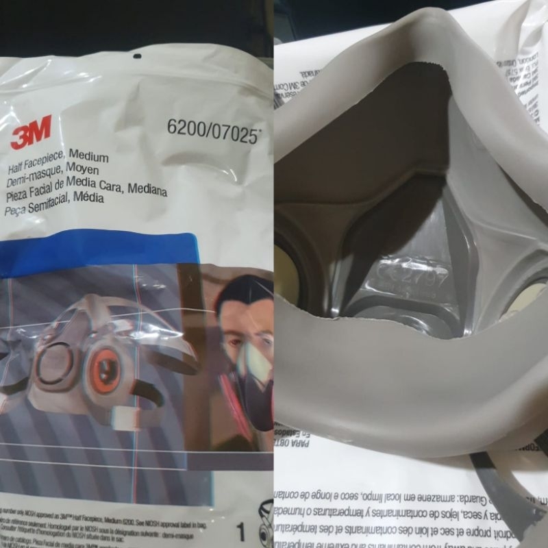 3M 6200 Mask Half Facepiece Respirator Medium - Masker 6200