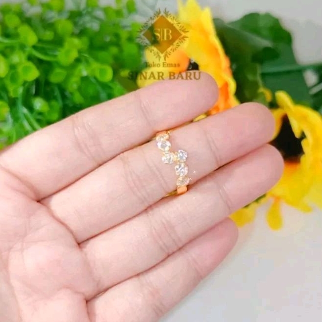 Cincin Model Mata Silang 5 gram Emas Asli 24K (99%)