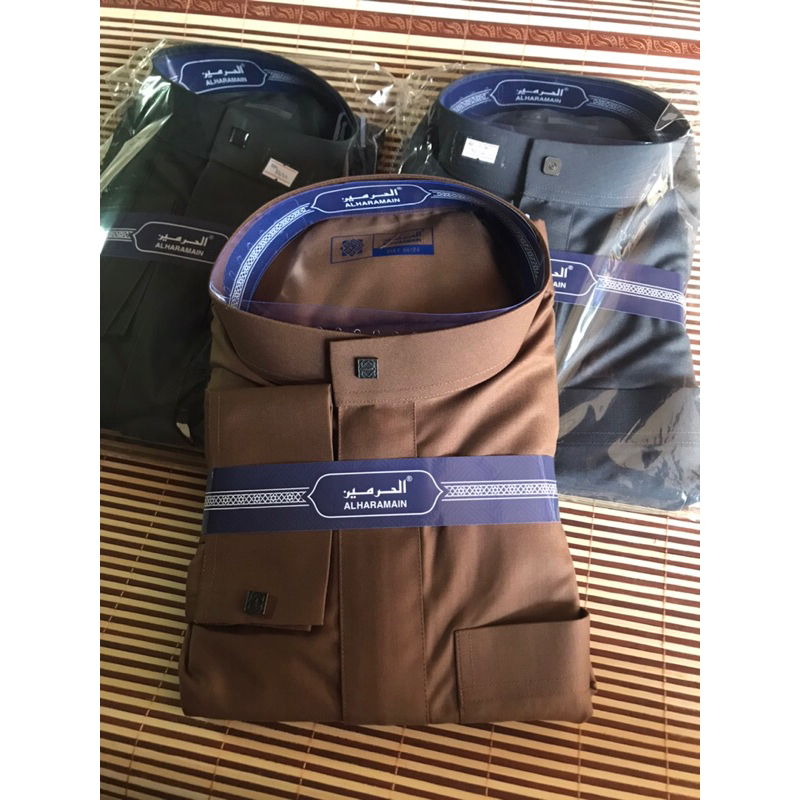 Jubah Al-Haramain Premium Woll Manset Ritsleting