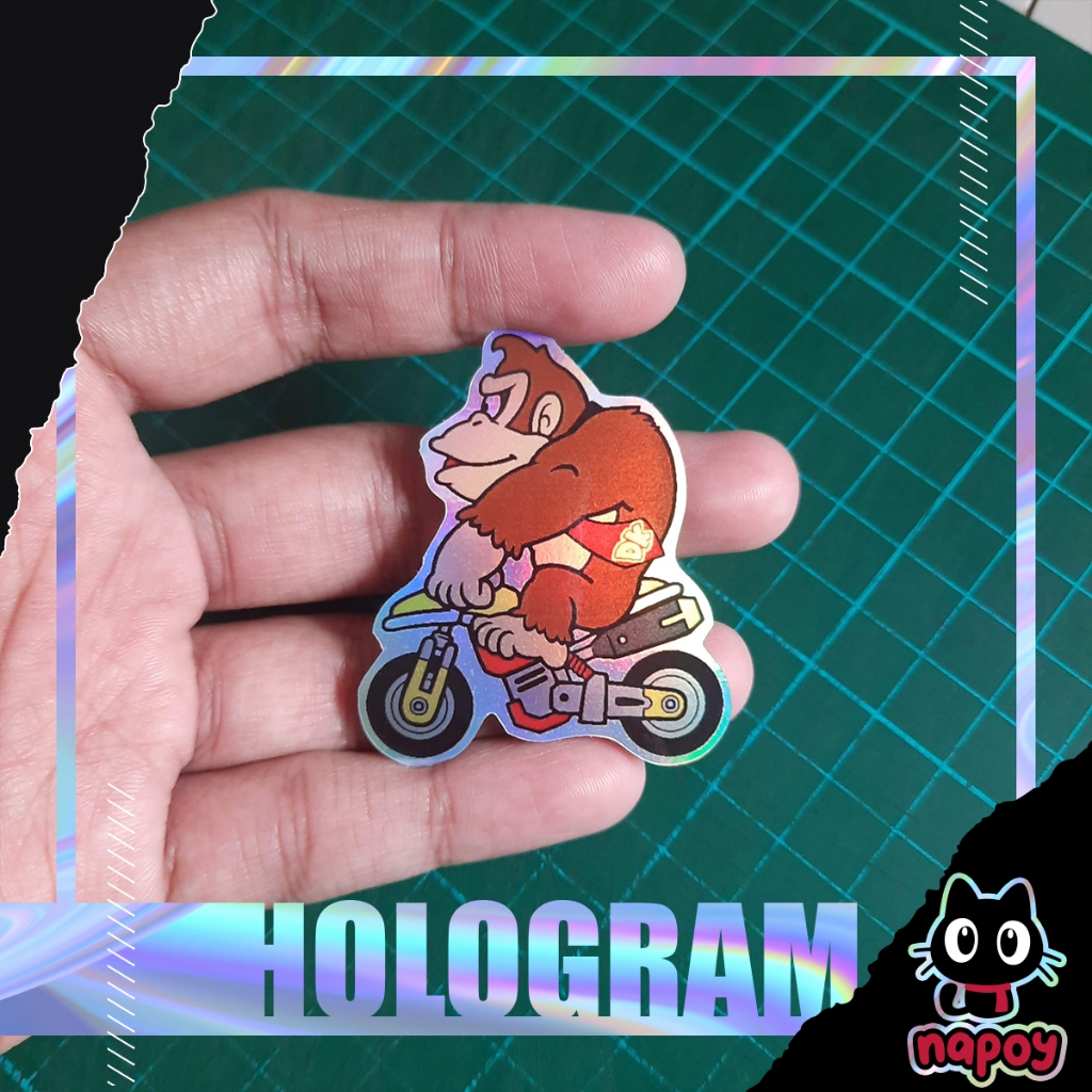 

Stiker Hologram Game Mario Kart Donkey Kong Car