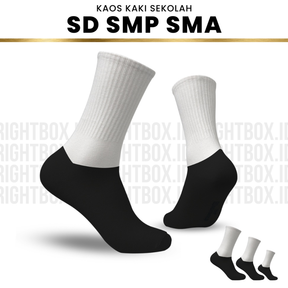 Star seller Rightbox Kaos Kaki Sekolah Rightbox Full RIB SD SMP SMA