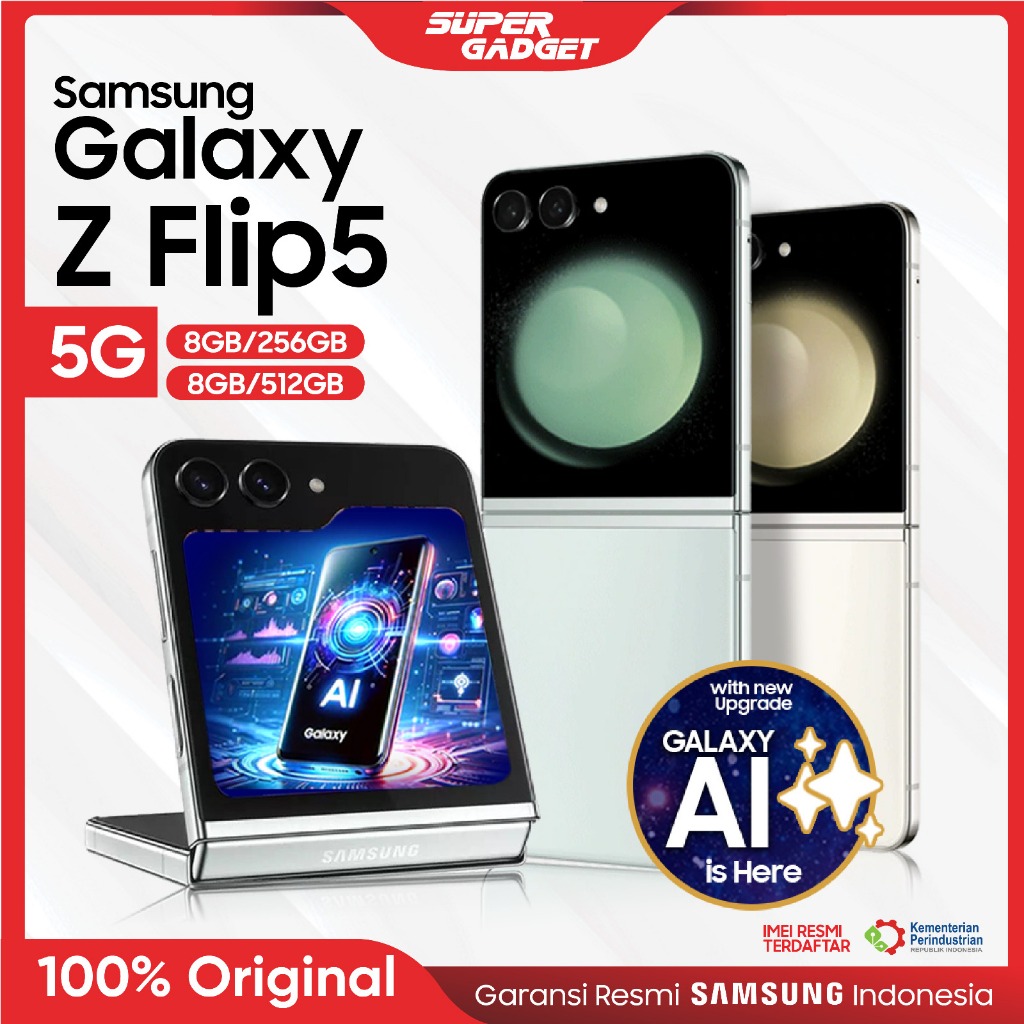 Samsung Galaxy Z Flip 5 5G 8/256 8/512 RAM 8 ROM 256 512 GB 8GB 256GB 512GB Flip5 ZFlip5 HP Smartpho