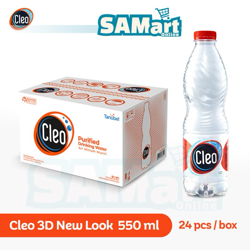 SAMart.online - Cleo Air Murni Botol 550ml x 24 pcs (KARTON) [SLEMAN BISA INSTAN]