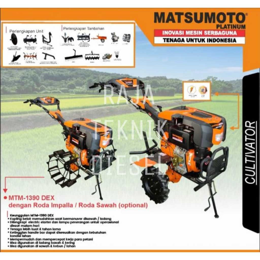 MESIN CULTIVATOR MATSUMOTO MTM-1390 DEX TILLER MACHINE SUPER SERIES