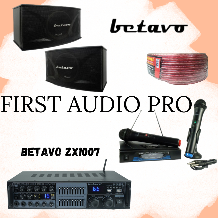 Paket karaoke 10 Betavo BPS10 MK II PRO + ampli Betavo ZX1007 Original Betavo