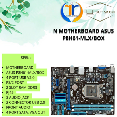 N MOTHERBOARD ASUS P8H61-MLXBOX