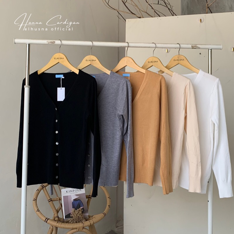 [𝐄𝐥𝐡𝐮𝐬𝐧𝐚] Hanna Cardigan/ Cardi Korea/ Cardi Rajut/ Cardi Wanita