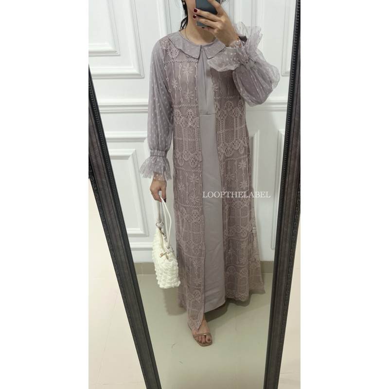 ADELINE KAFTAN - DRESS LEBARAN BAJU KONDANGAN DRESS WEDDING MUSLIMAH MAXI HIJAB BUMIL BUSUI TERUSAN 