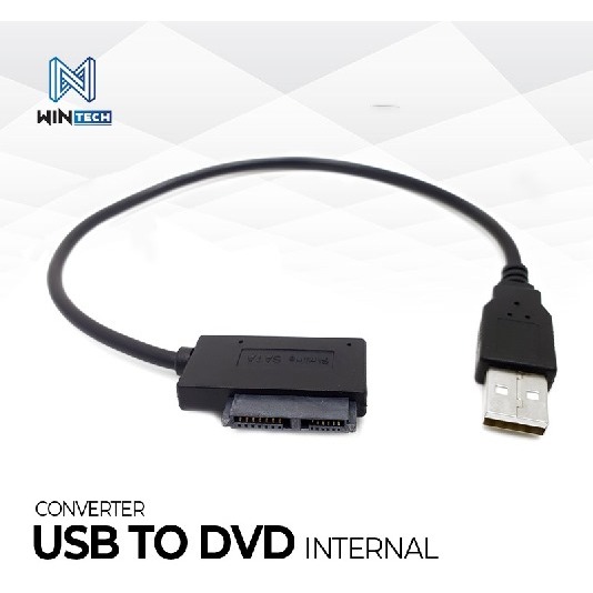 Kabel USB DVD Internal, Kabel untuk DVD/CD ROM laptop Slim Sata