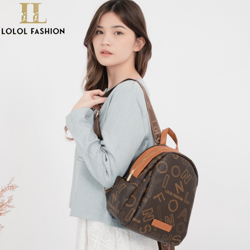 LOLOL Fashion Tas Ransel Wanita Model Terbaru Medium Big Size  - 307