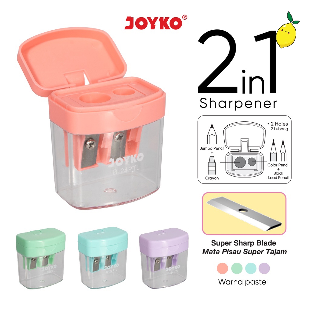 

Rautan / Serutan / Pengasah / Sharpener Joyko B-24PTL 2 In 1