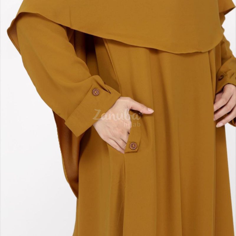 FRENCH SET VOL 3 BY ZANUBA/ GAMIS SET KHIMAR JUMBO/ GAMIS SET FRENCH KHIMAR/ GAMIS KEKINIAN) GAMIS L