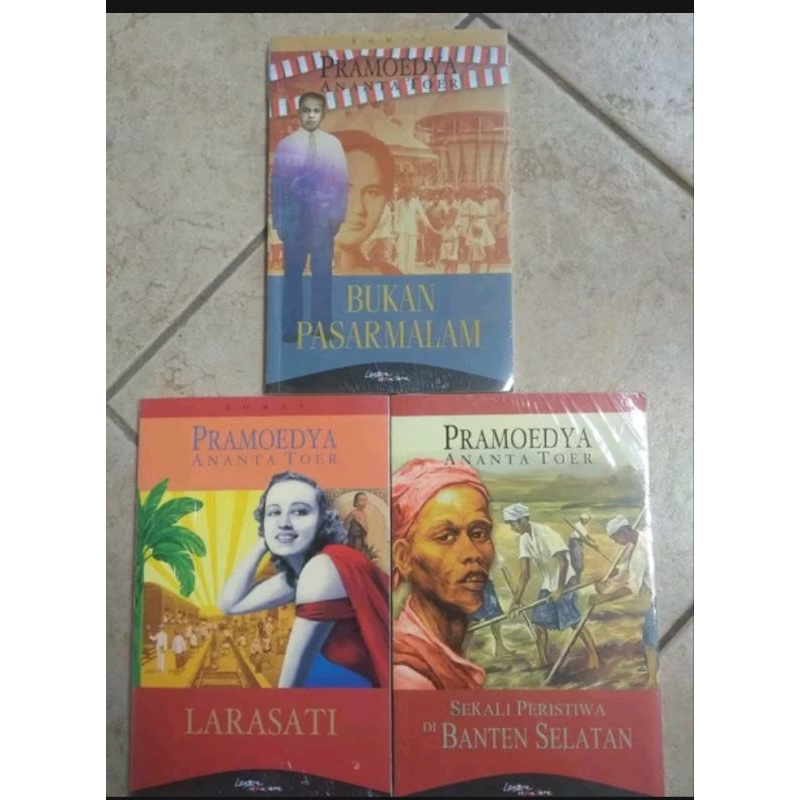 Paket 3-Buku Buku Sastra -Pramoedya Ananta Toer-1.Bukan Pasar Malam2.Larasati3.Sekali Peristiwa Di B