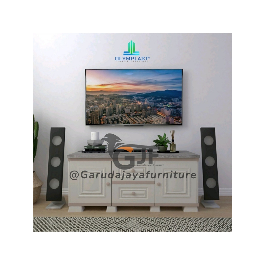 RAK TV PLASTIK / MEJA TV LEMARI SERBAGUNA OLYMPLAST / MEJA SERBAGUNA OTC AVR 2P2L