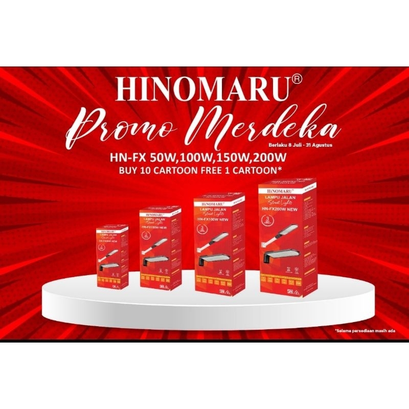 HINOMARU LAMPU JALAN PJU LAMPU PJU FULL 100 WATT PUTIH HINOMARU HNFX100 6500K Ganti Model Baru