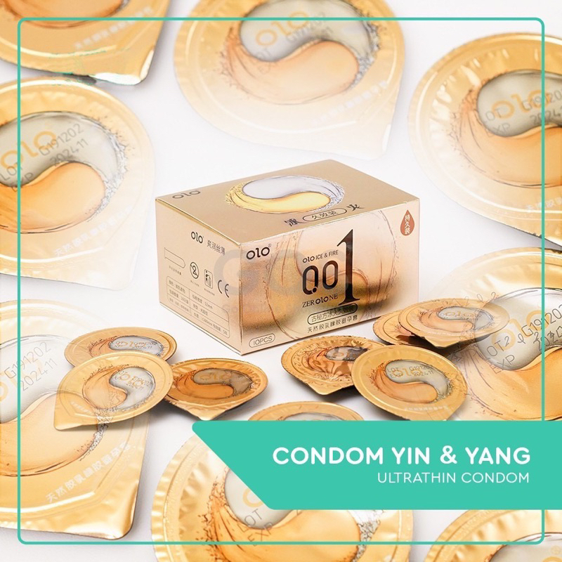 PRIVASI AMAN | Kondom OLO Condom Yin Yang ICE & FIRE Climax Sensation