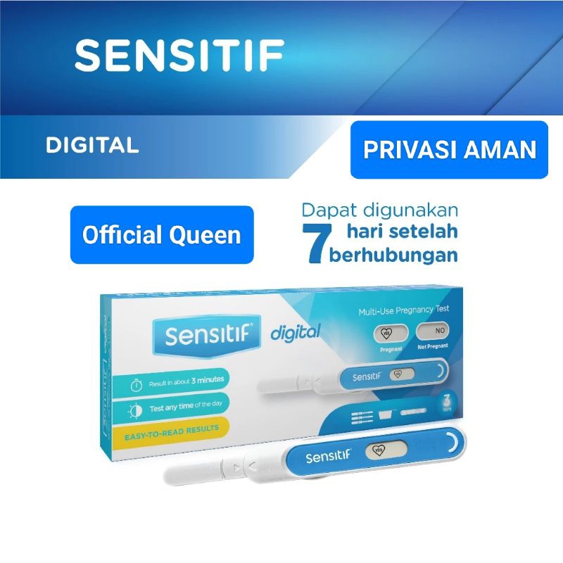 Sensitif Digital 3x pakai / Sensitif Test kehamilan Digital / Testpack Sensitif / Tespek Testpek Tes