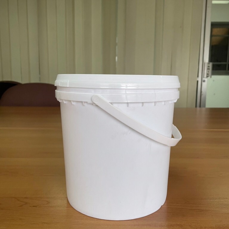 Baru Ember plastik 4 liter Pail 4 liter 45KG cocok untuk selai cat dan penyimpanan makanan White blu
