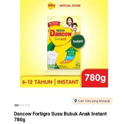 

Dancow fortigo 780gr instan