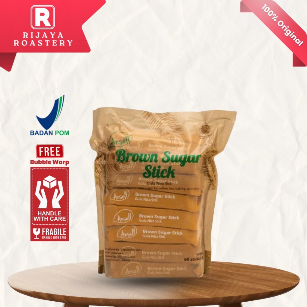 

Brown Sugar Bubuk Stick Ansell / Gula Merah / Coconut Sugar Stik 480g