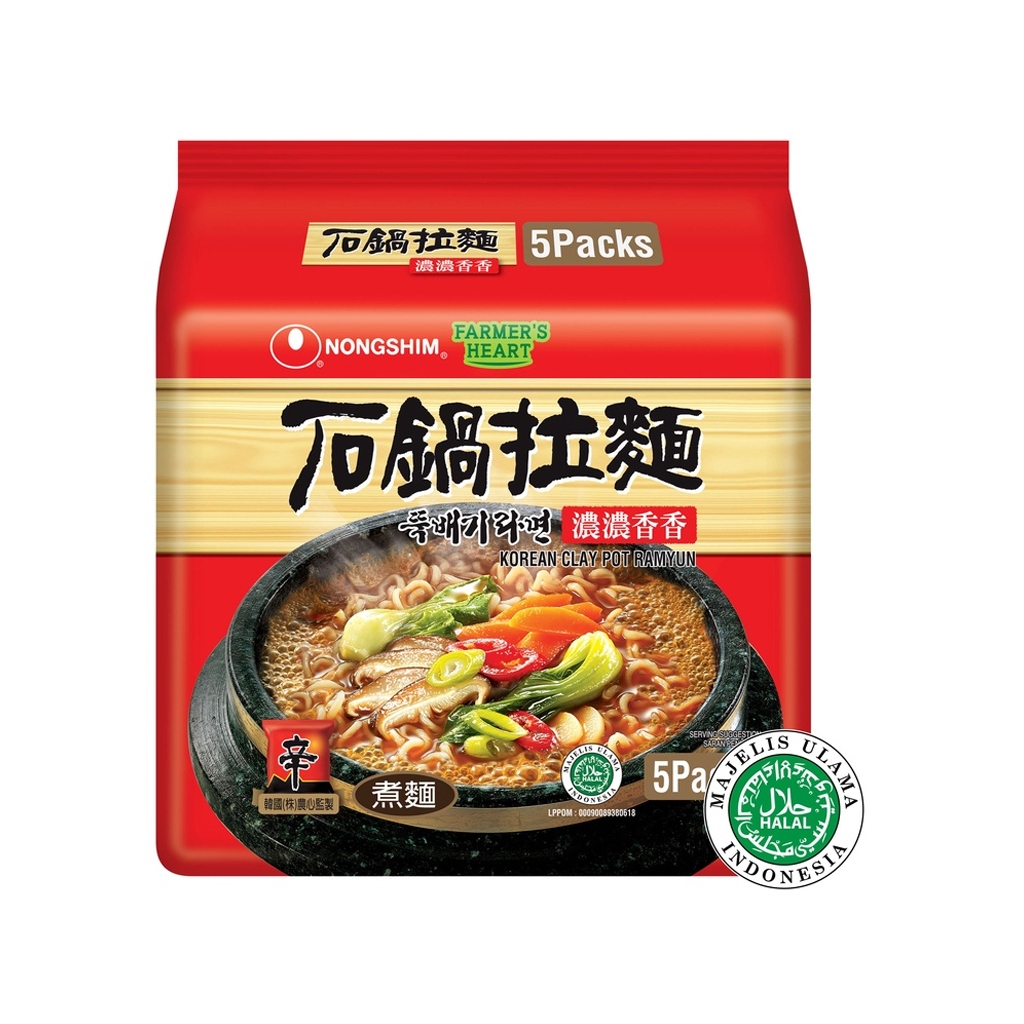 

Nongshim Korean Clay Pot Ramyun Multi Pack (120gr@5pcs) 600gr
