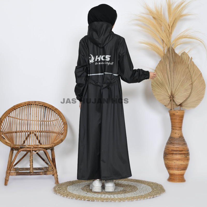 HCS GAMIS JAS HUJAN, RAINCOAT Wanita Terbaik By HCS Anti Rembes Mocca-3