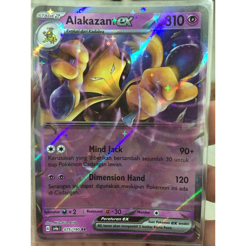 KARTU POKEMON ALAKAZAM ex RR INDONESIA HOLO