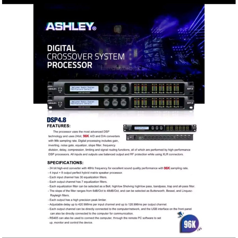 DLMS MANAGEMENT ASHLEY DSP 4.8 DSP4.8 ORIGINAL 4 IN 8 OUT DSP4.8