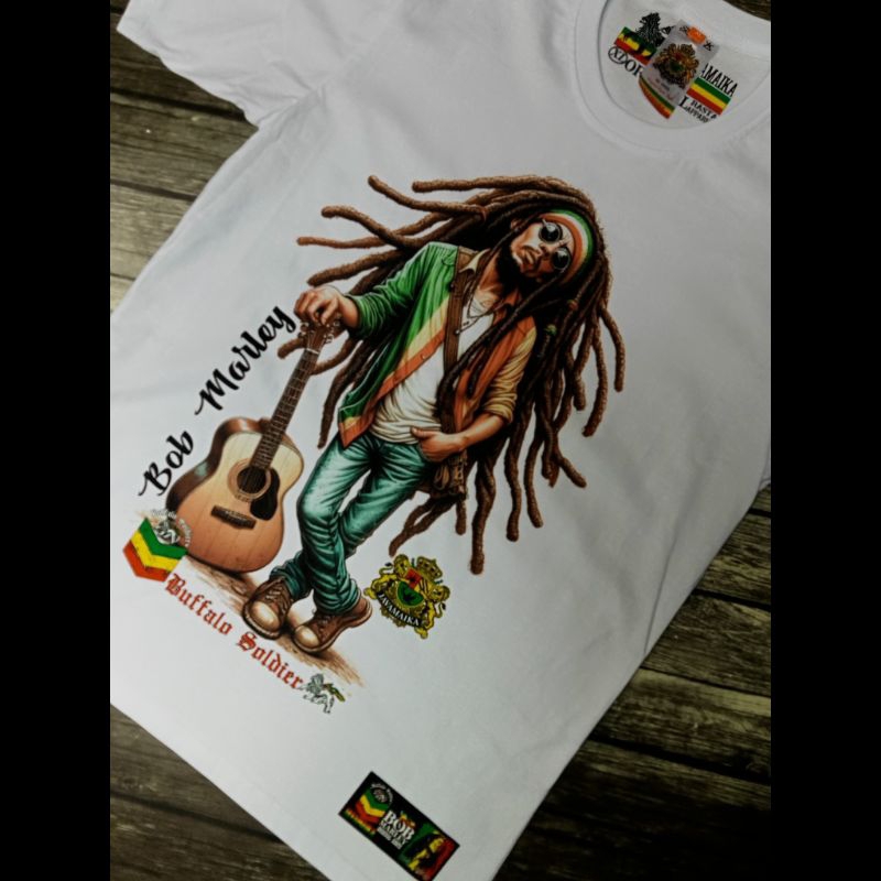 Kaos Rasta Bob Marley Baju Distro  Original Javamaika Rasta Apparel Baju Buffalo Soldier Original Pu