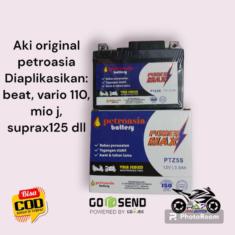 Aki Motor (Aki Kering) beat,Vario old, karisma,Mio j dll . power max, 12 Volt 3.5 Ah