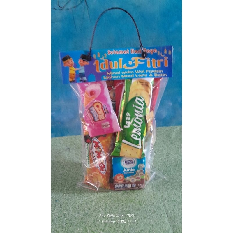

Tas Plastik Snack Hampers Anak Lebaran Idul Fitri 16x25cm