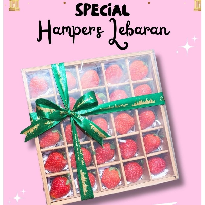 

Hampers Strawberry Big Box isi 25 Buah besar Grade A -+500gr