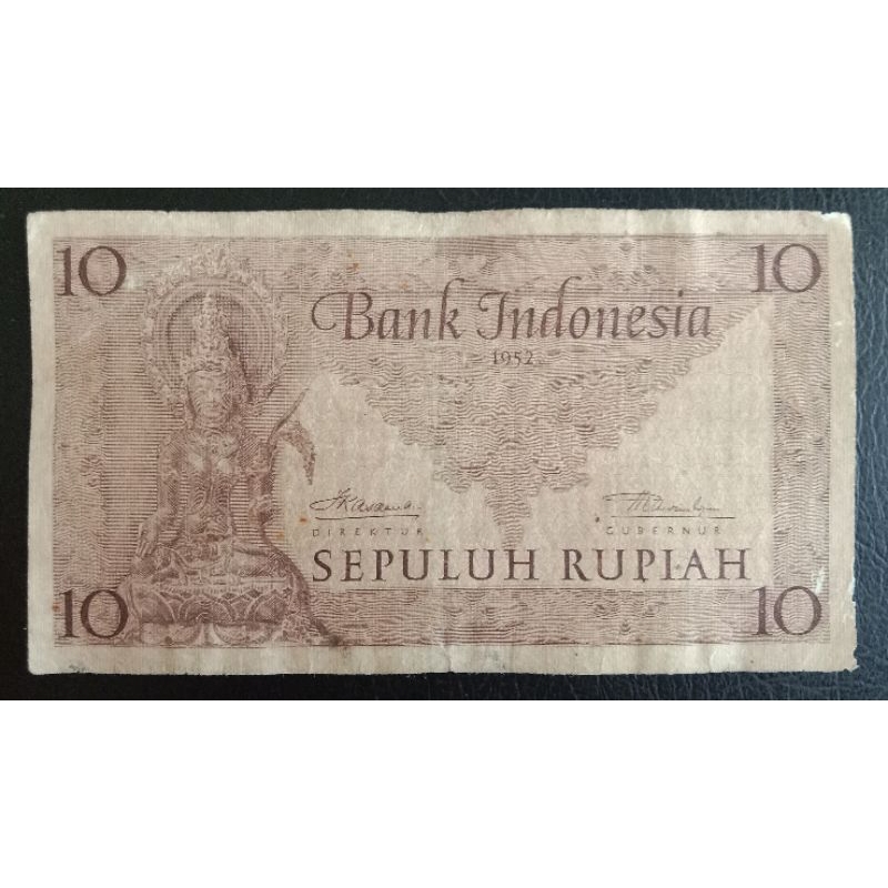 UANGKUNO 10 RUPIAH BUDAYA THN 1952