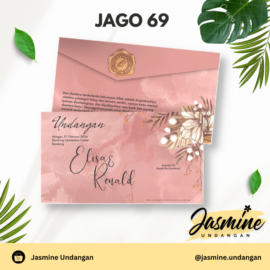 BLANGKO UNDANGAN PERNIKAHAN TERMURAH JAGO 69