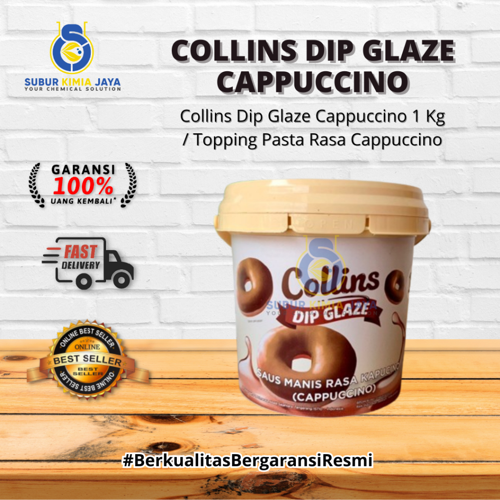 

Collins Dip Glaze Cappuccino 1 Kg / Topping Pasta Rasa Cappuccino