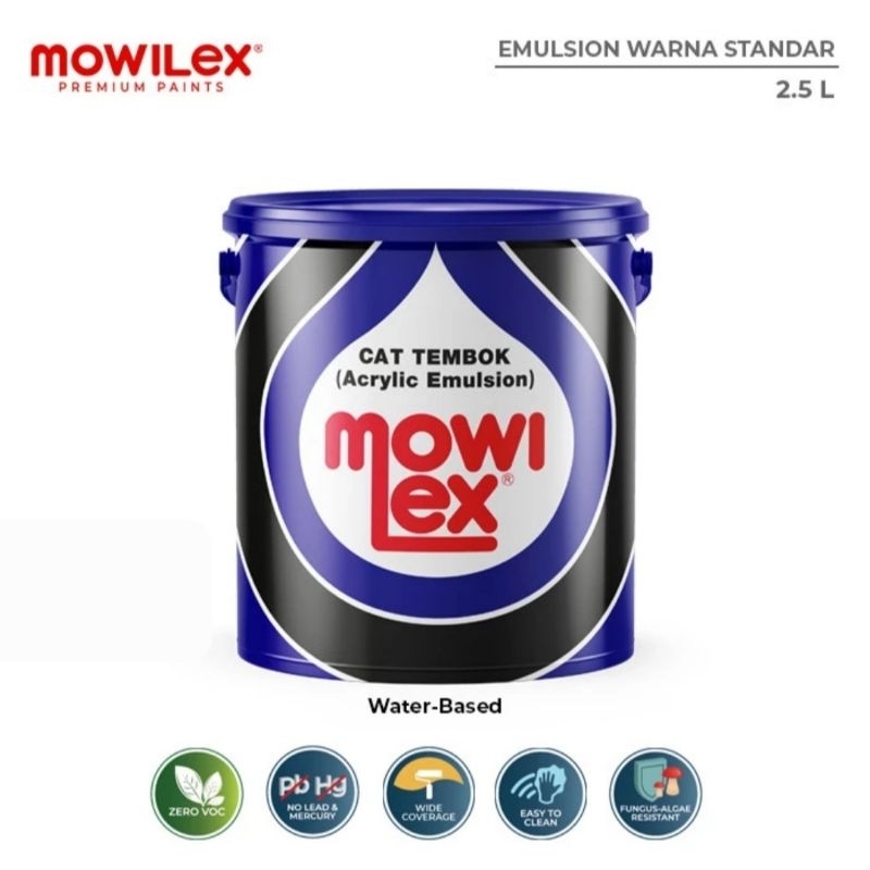 CAT MOWILEX EMULSION WARNA Pastel / CAT TEMBOK MOWILEX INTERIOR 2,5 LITER