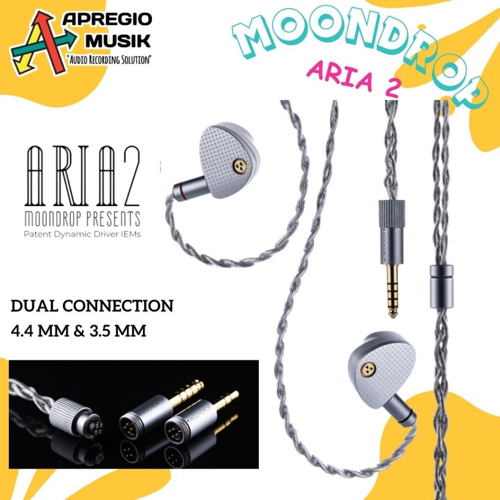 Moondrop Aria 2 ARIA2 New Version Dynamic Driver 0.78mm 2pin IEM Earphone