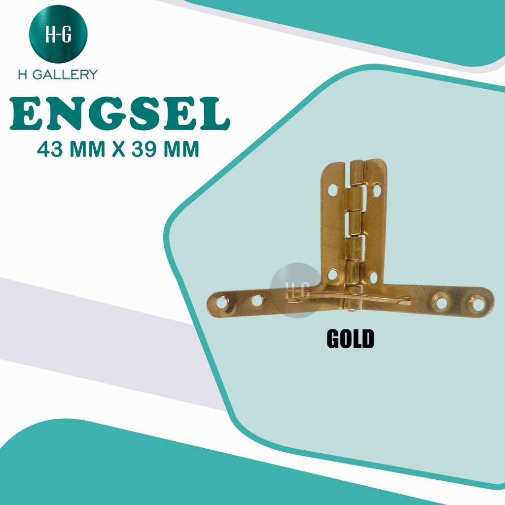 H288 ENGSEL SIKU ENGSEL TANAM ENGSEL PUTAR - 43 X 39 MM GOLD *S