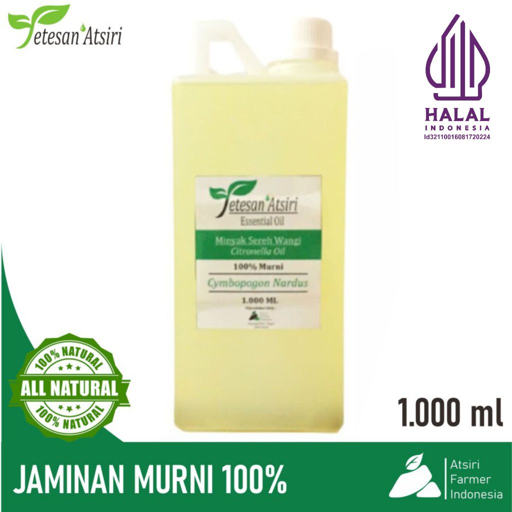 1 liter minyak atsiri sereh wangi murni minyak sereh wangi murni citronella oil tanpa campuran