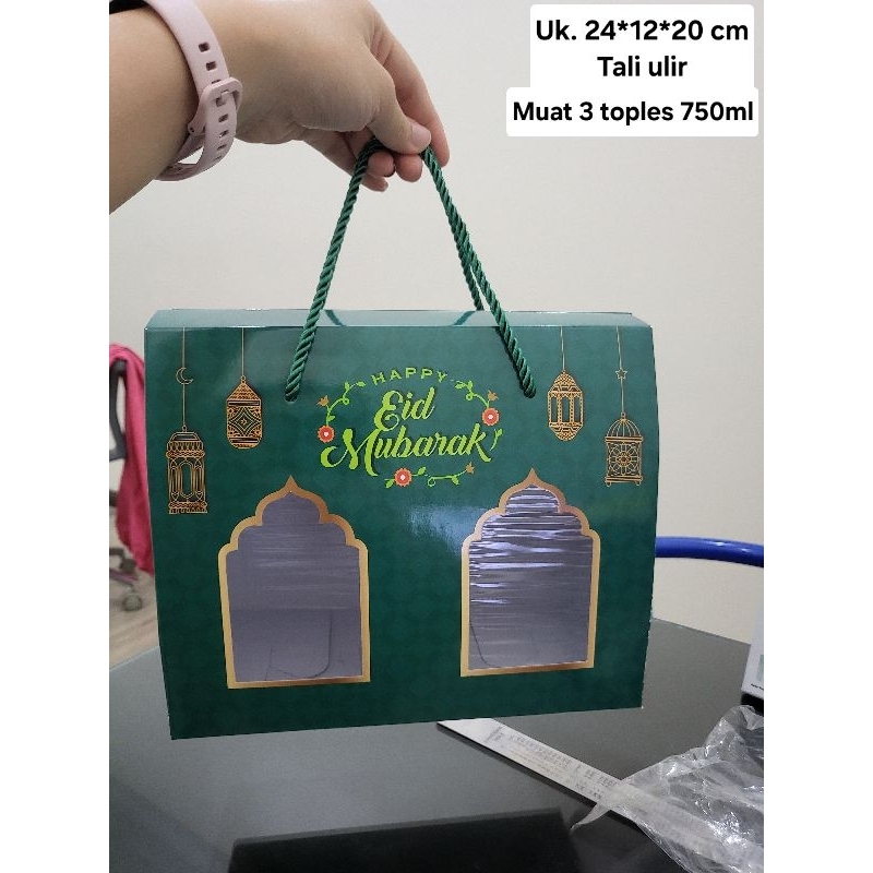 

paper bag idul fitri goodie bag eid al fitr muat kue kering tas box lebaran kotak