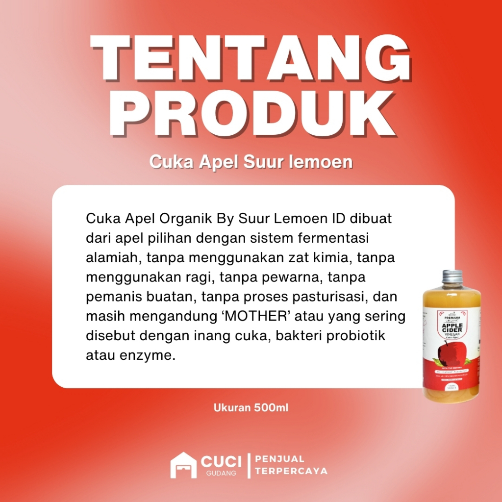 

p4yu [ ML] Cuka Apel Orinal Untuk Kesehatan - Obat Asam Lambung Maag Kronis Gerd Diet Apple Cider