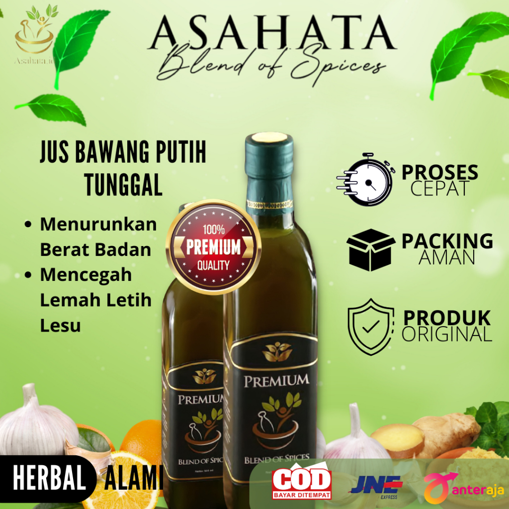 

Asahata - Jus Bawang Putih Tunggal 100% Alami Mengencerkan Darah Beku